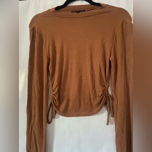 Women's Brown Long Sleeve Top